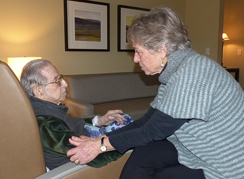 Hospice volunteer Betsy Swaim is certified in Reiki and compassionate touch.