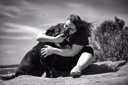 Kathy and Lola were a volunteer therapy team for Care Dimensions.