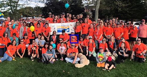 copyright clearance center team at 2019 care dimensions walk for hospice