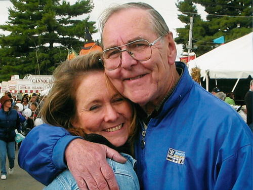 Eve Ferrara with her dad, Bud Quincy