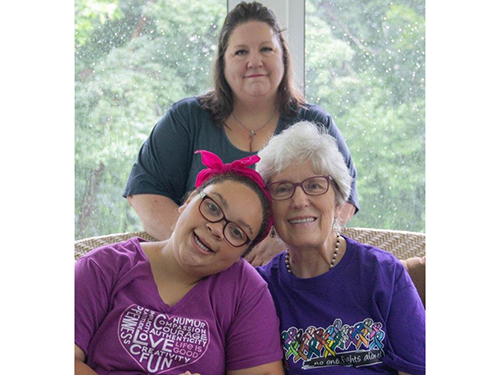 Joanne Hogan with her granddaughter Madeleine and daughter Rebecca.