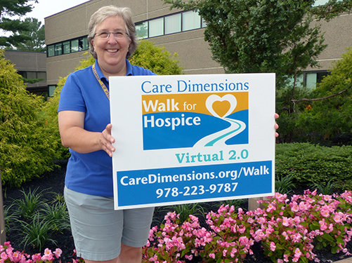 Care Dimensions hospice nurse Mary Hutchinson invites you to join her in supporting the Walk for Hospice.