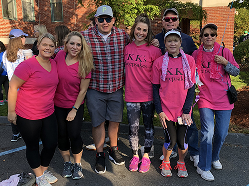 Members of KK’s Keepsakes pose for their team photo at the 2018 Care Dimensions Walk for Hospice.