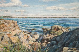 Memories of Marblehead artwork by Meg Black for Care Dimensions 2016 hospice auction and regatta