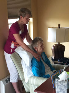 Reiki performed on Care Dimensions hospice patient at Kaplan House