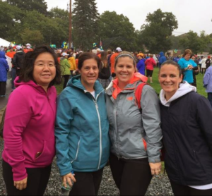 Amy Emery and three friends at 2016 Walk for Hospice to benefit Care Dimensions