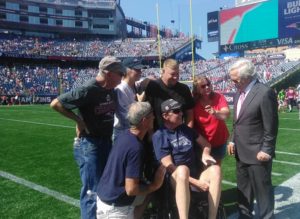 Care Dimensions hospice patient Steve Brown and family with New England Patriots owner Robert Kraft