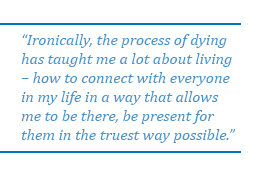 Care Dimensions hospice volunteer Meghan Gardner pull quote