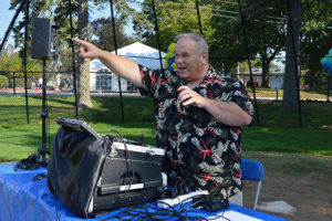 Chris Culkeen addresses the crowd at the Care Dimensions Walk for Hospice.